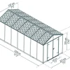 מחסן גינה RUBICON 2.4x5.3 אפור כהה CANOPIA